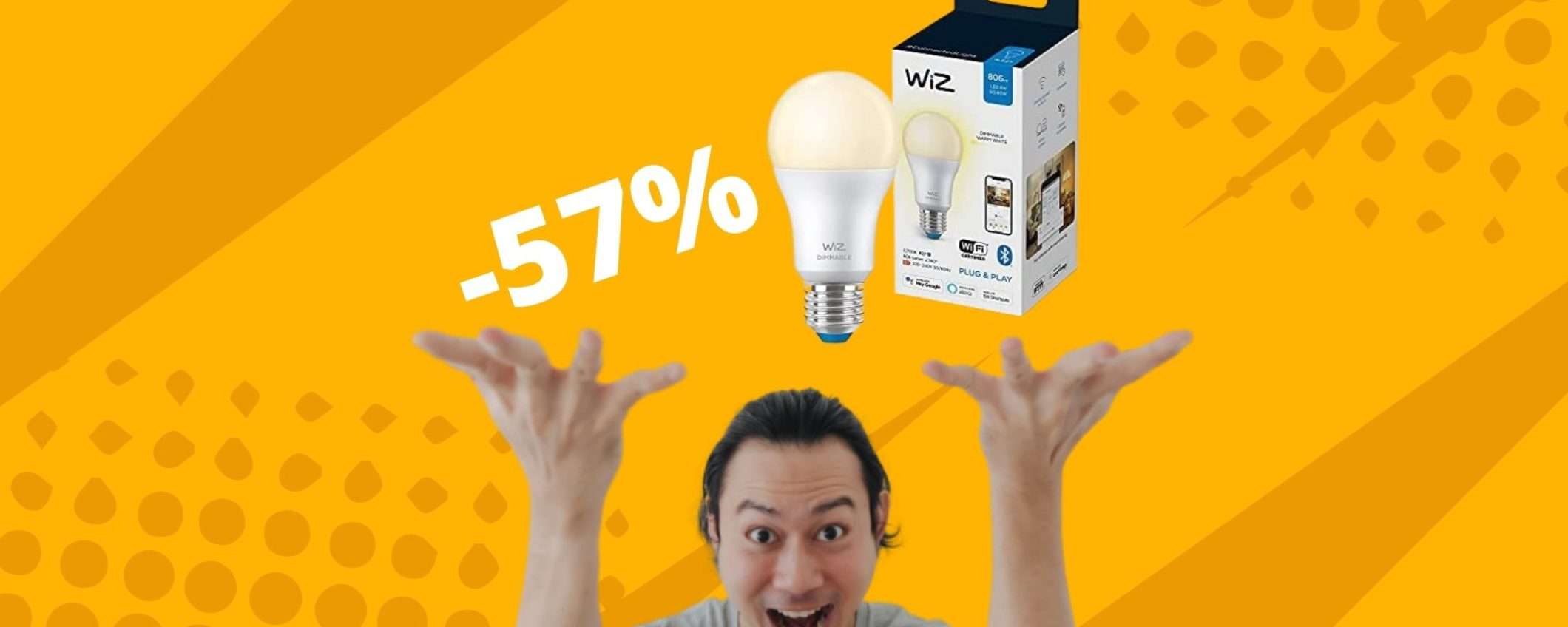 WiZ Lampadina Smart LED: sconto FOLLE del 57%