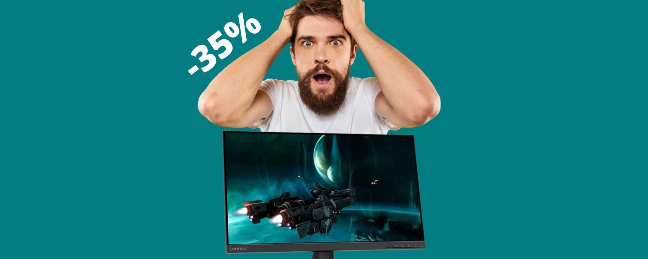 Monitor da Gaming: il Lenovo G24e-20 che tutti vogliono, scontato del 35%