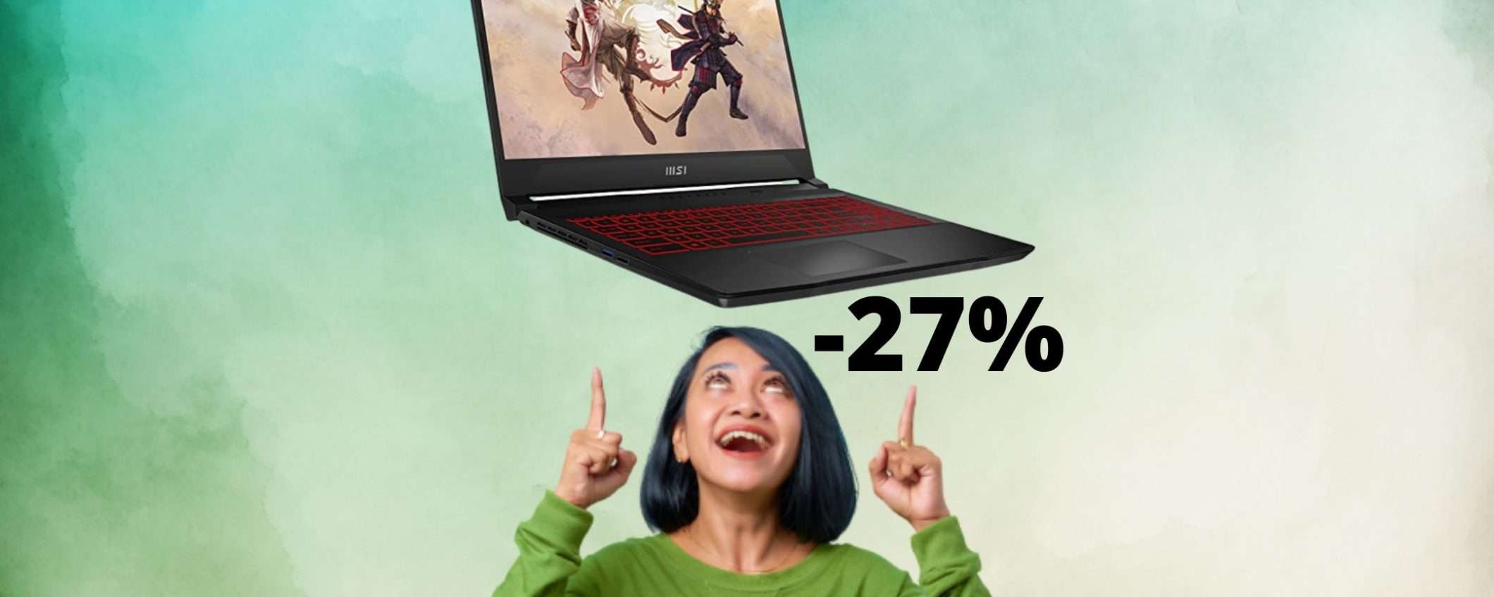 MSI Katana GF66: PC da gaming ad alte prestazioni (-27%)