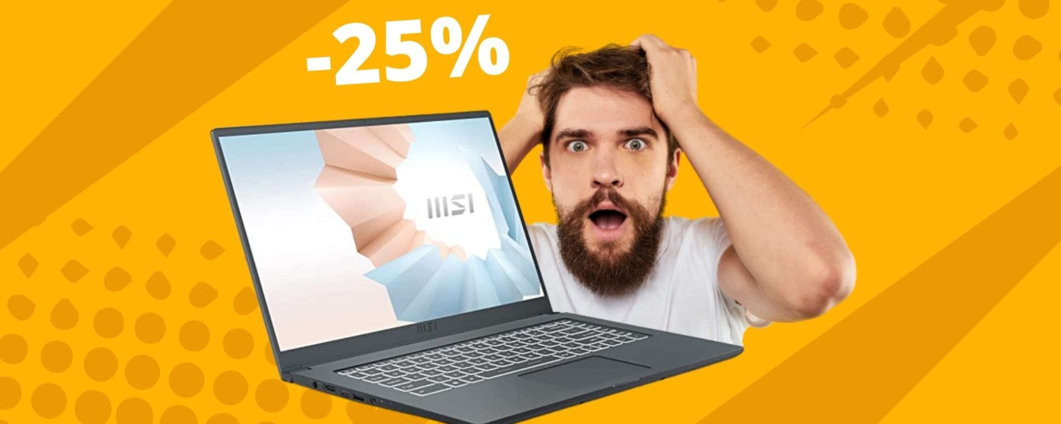 MSI Modern 15: un Notebook bello e potente, oggi con lo sconto del 25%