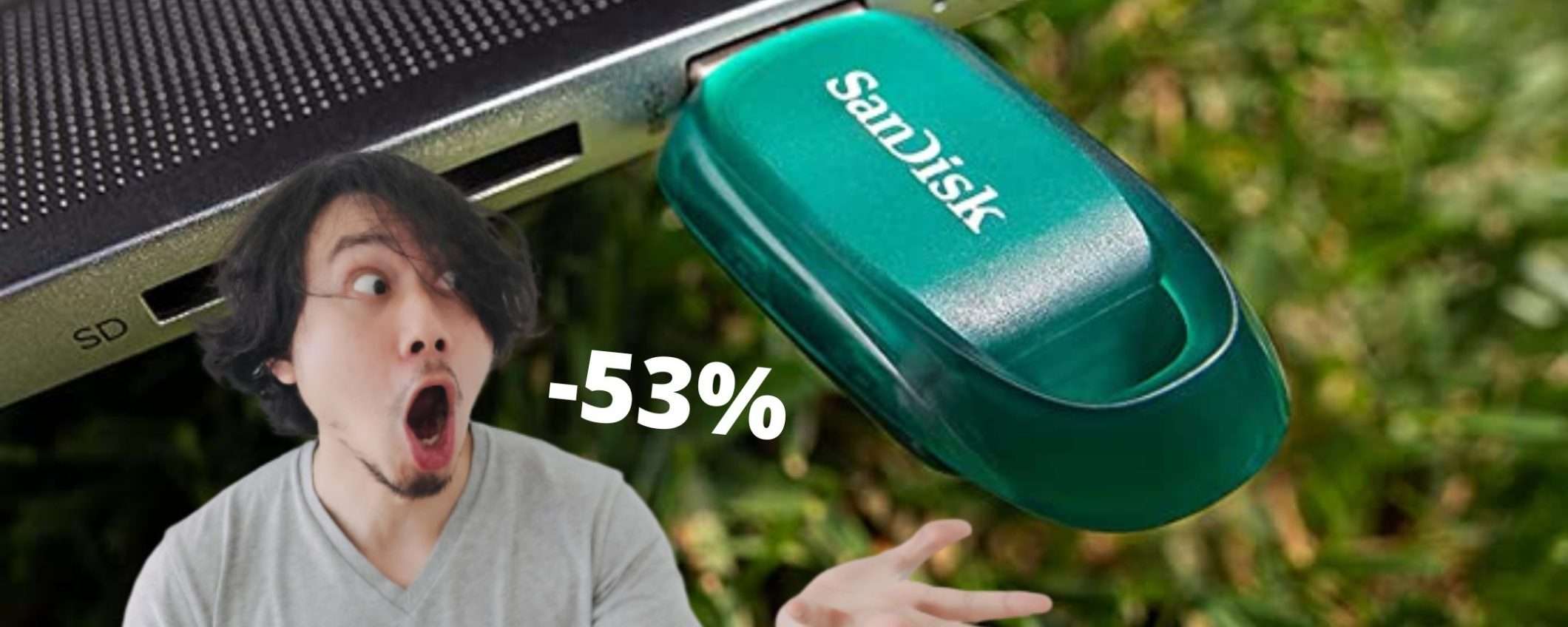 SanDisk Ultra Eco: la chiavetta USB indispensabile, con oltre il 50% di sconto