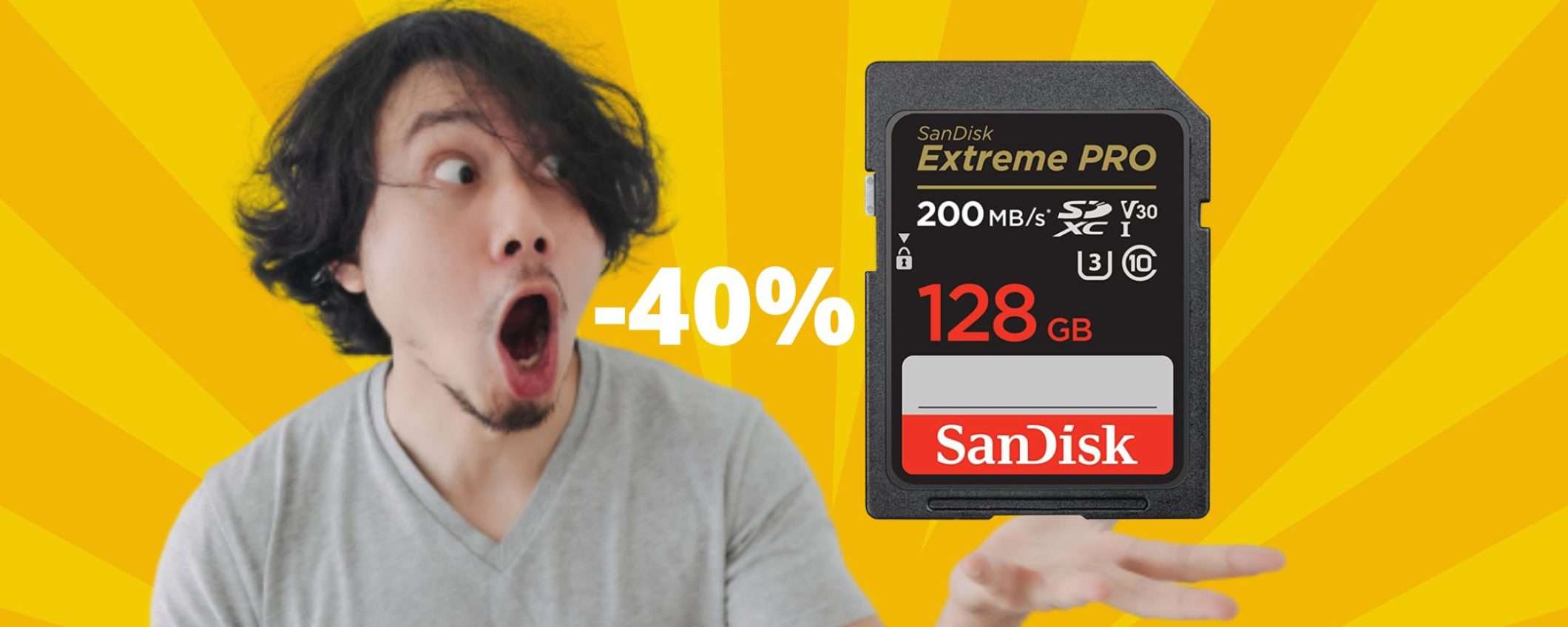 SanDisk 128 GB Extreme Pro: la scheda SDXC per professionisti (-40%)