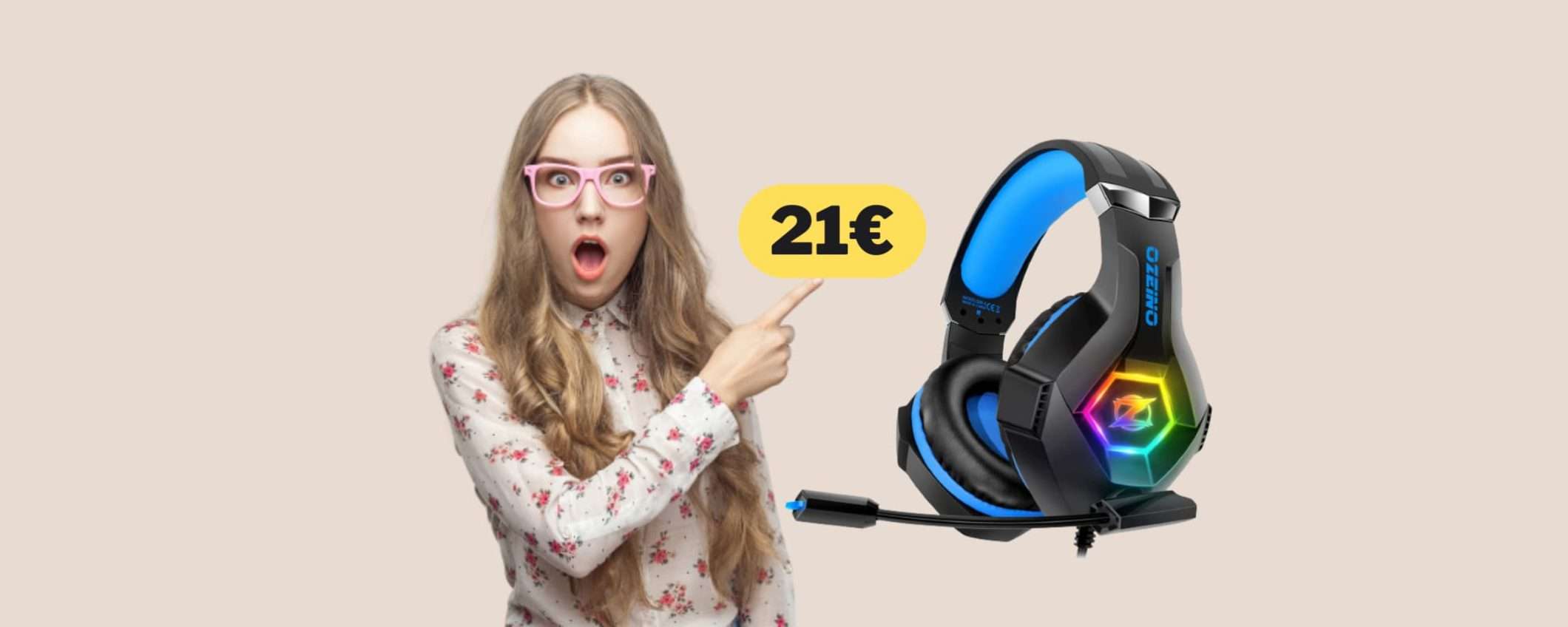 Cuffie da gaming per PS5, PS4, PC e Xbox One a quasi METÀ PREZZO (21€)