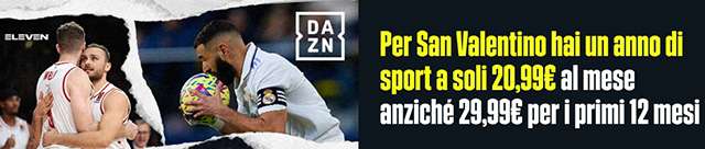 La promozione di DAZN per San Valentino: dodici mesi di abbonamento a prezzo scontato