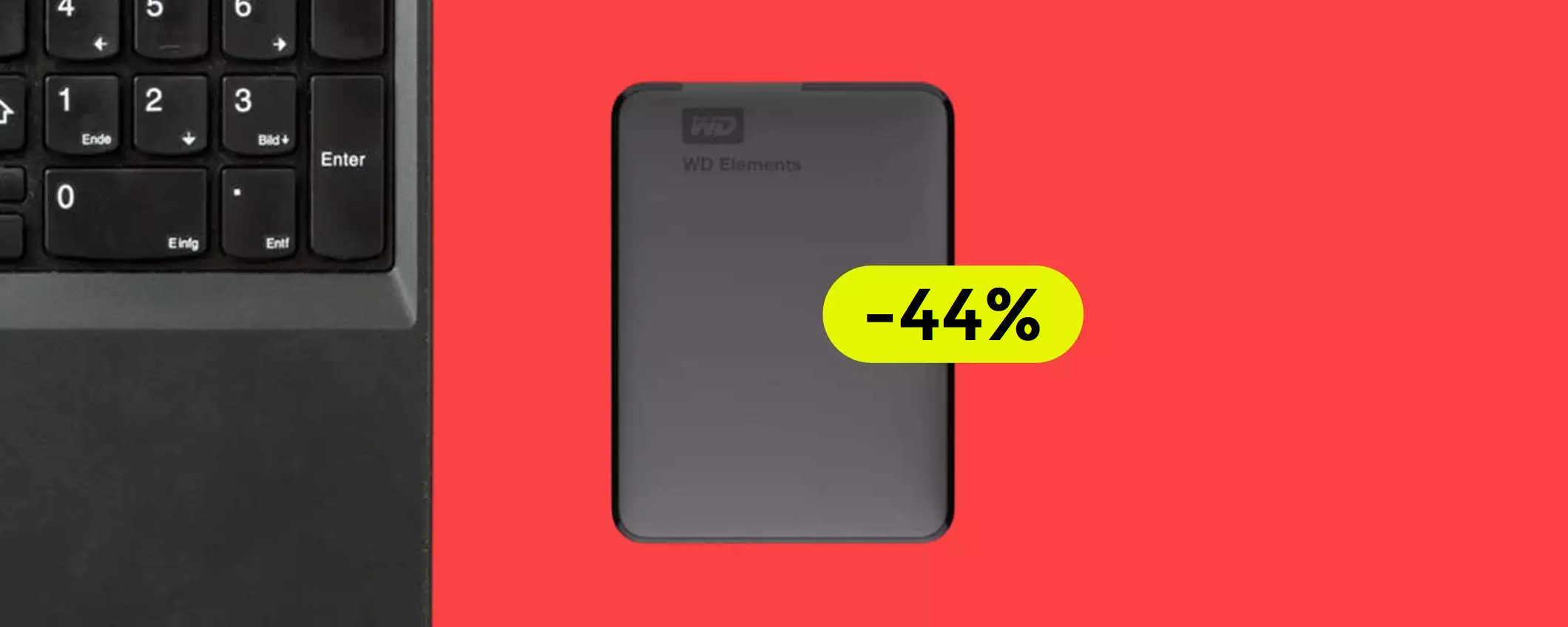 Hard disk esterno 2TB ad appena 66€: una FOLLIA targata Amazon