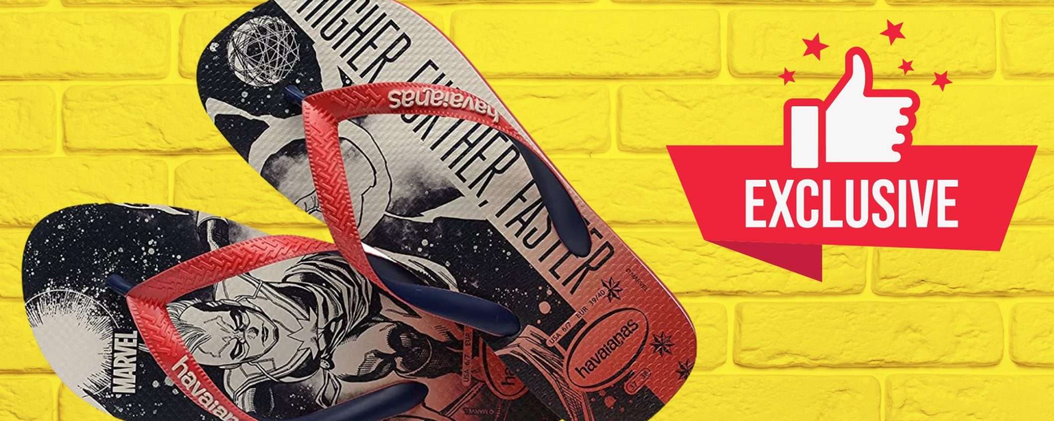 Infradito Havaianas Marvel da 9€: esclusiva Amazon PAZZESCA, prezzo mini