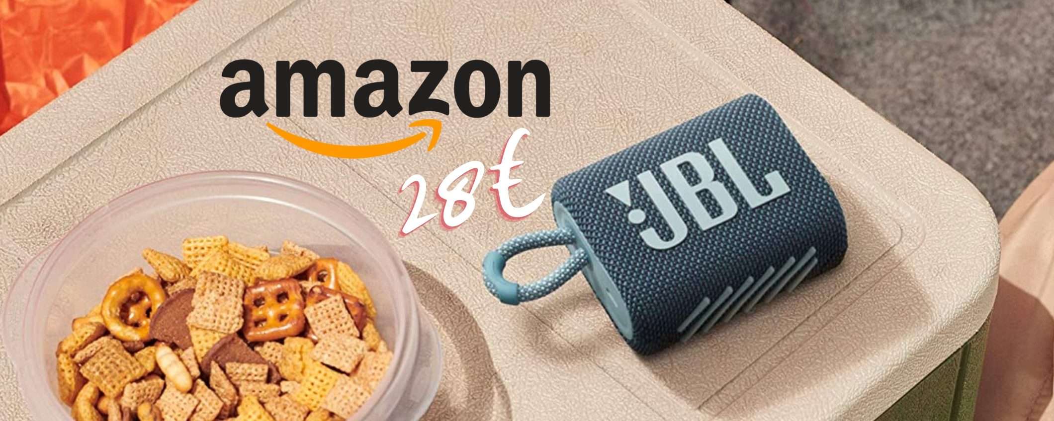 JBL GO 3: EPICO speaker Bluetooth portatile a 28€ su Amazon