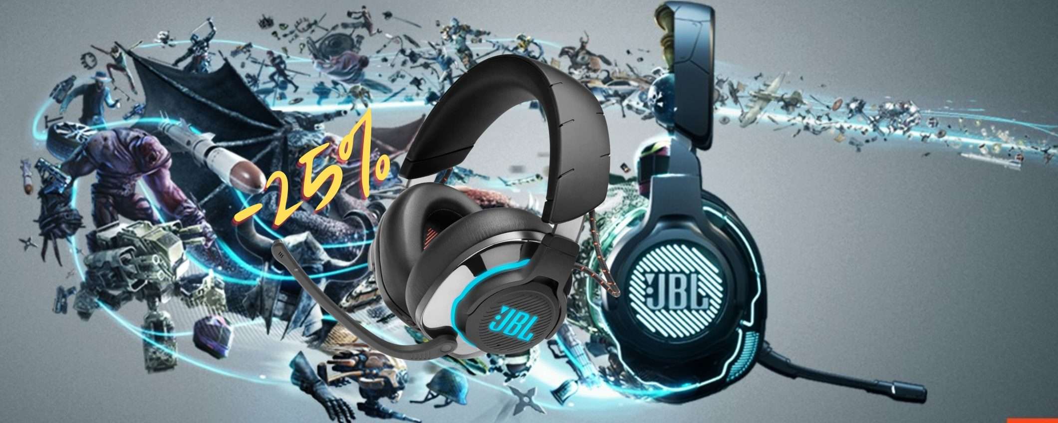 JBL Quantum 810: cuffie gaming wireless PAZZESCHE a prezzo WOW (-25%)