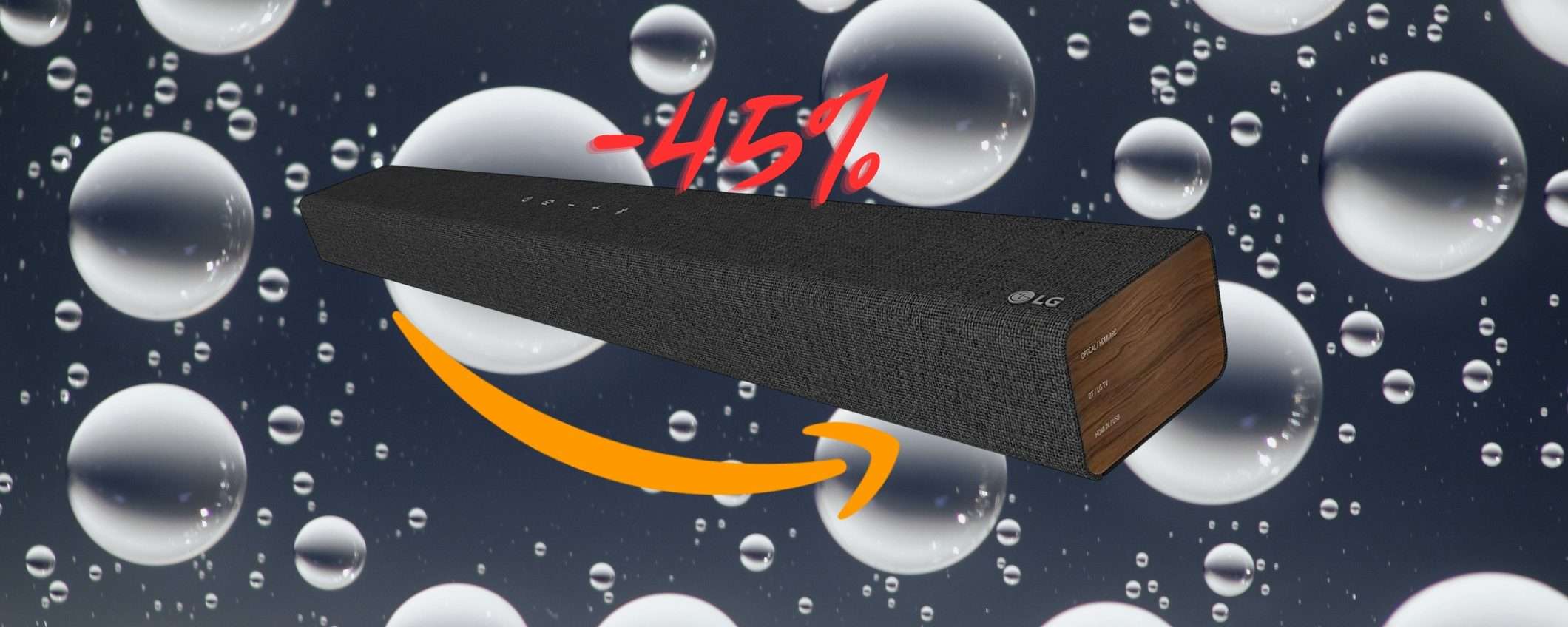 LG: Soundbar Bluetooth con Subwoofer integrato a prezzo WOW (-45%)