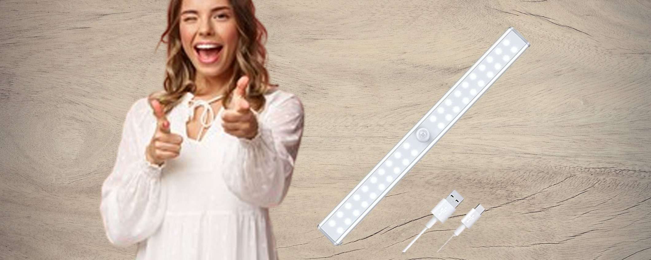 Luce LED per armadi oggi tua a soli 17€ su Amazon: offerta imperdibile