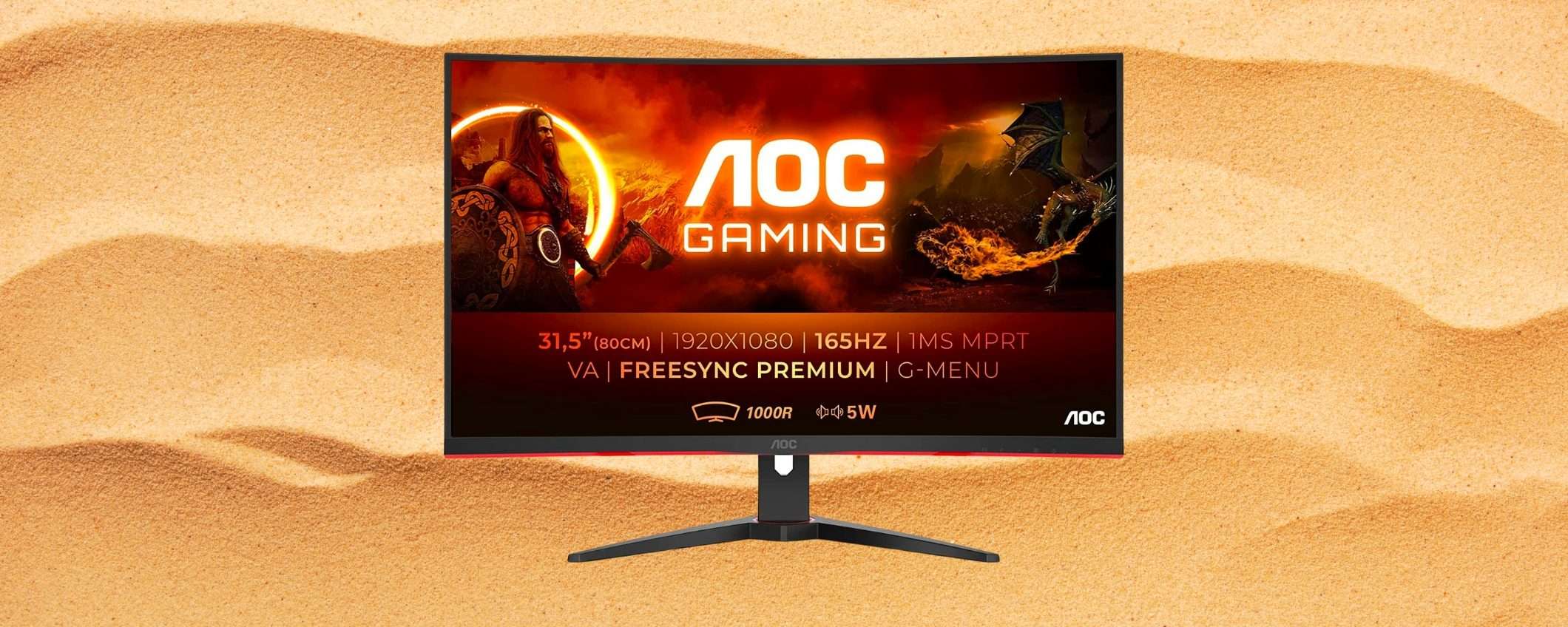 32 pollici di SPETTACOLO con questo Monitor Curvo AOC (-26%)