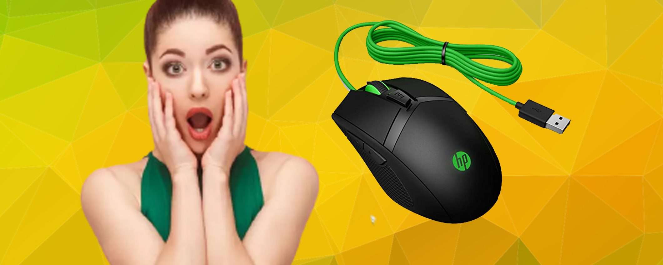 Mouse da Gaming HP Pavilion oggi quasi regalato con 71% di sconto