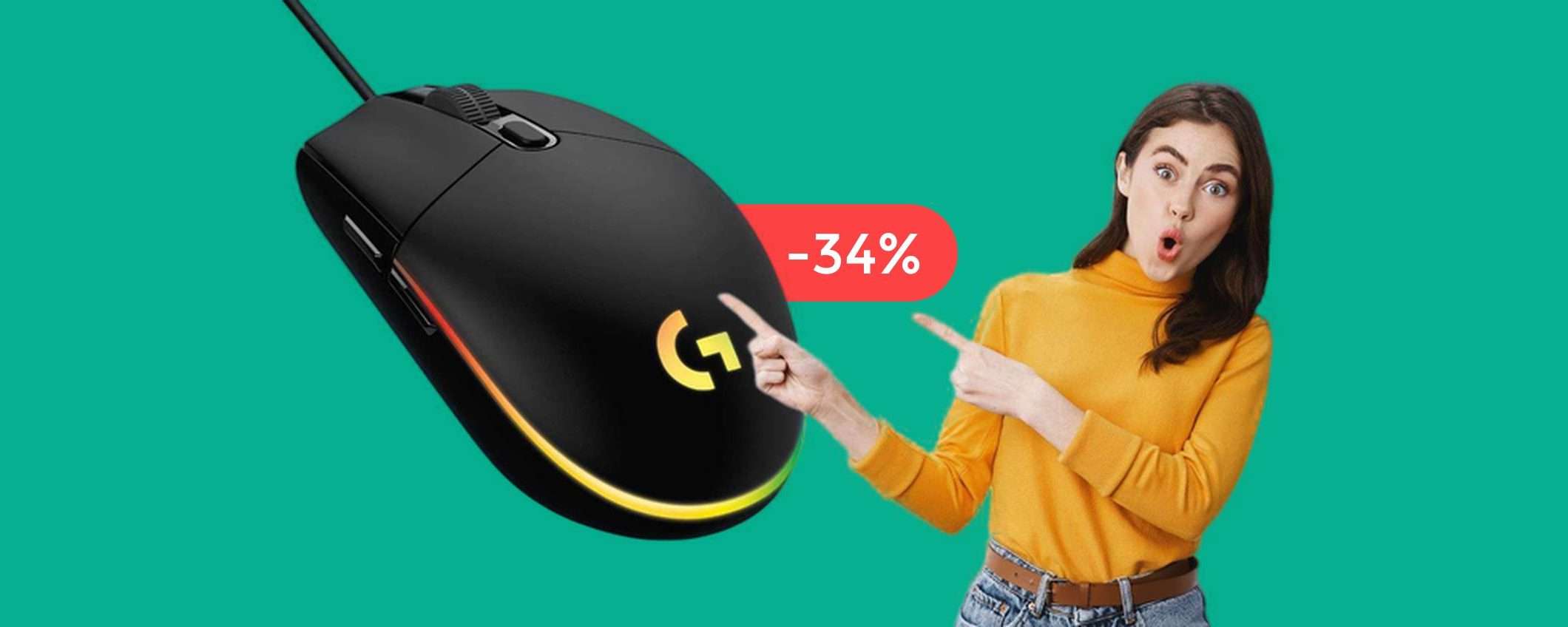 Mouse gaming da prendere al volo con questo SCONTO: tuo a 26€