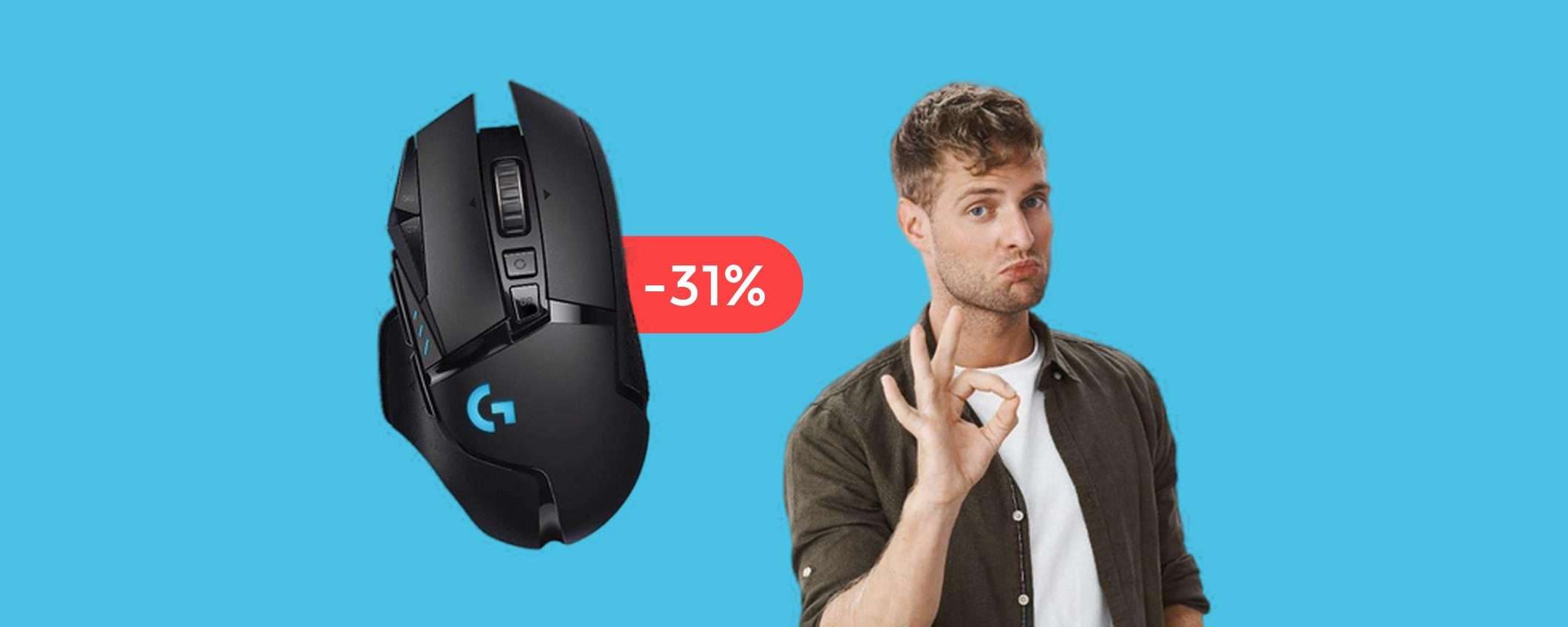 Mouse Logitech IMPERDIBILE: velocità e precisione da cecchino (-31%)