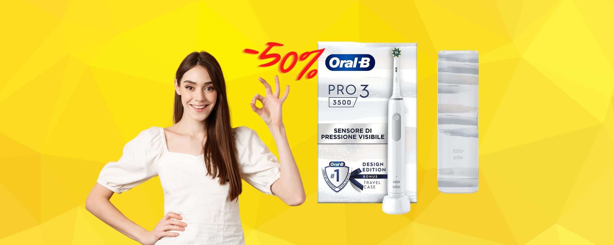 Oral-B Pro 3 3500: lo spazzolino elettrico senza rivali a METÀ PREZZO