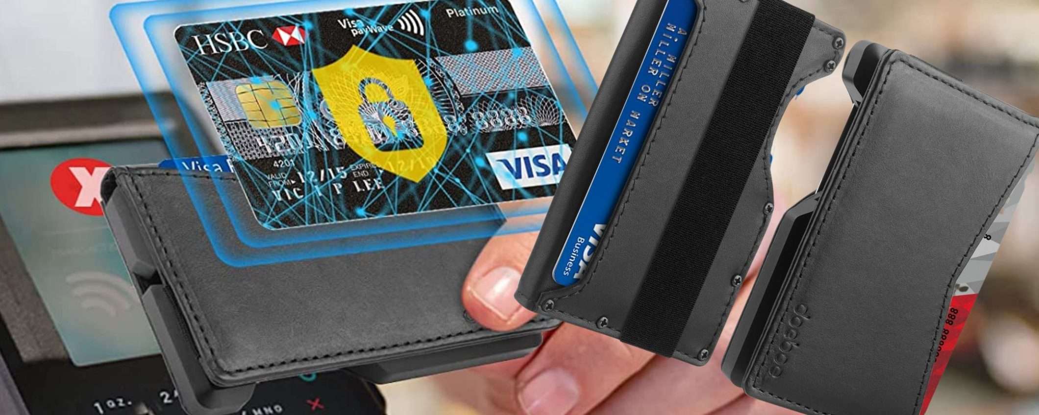 Portafogli intelligente a 14€: carte di credito e dati al SICURO (-50%)