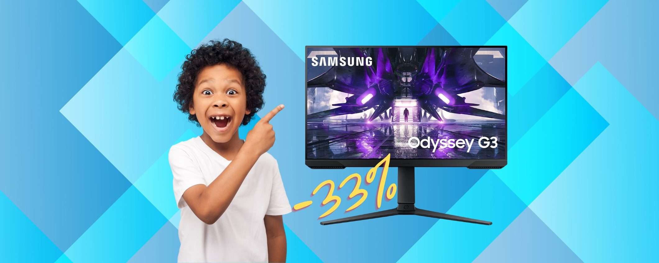 Samsung Odyssey G3: il monitor gaming dei sogni a prezzo WOW (-33%)