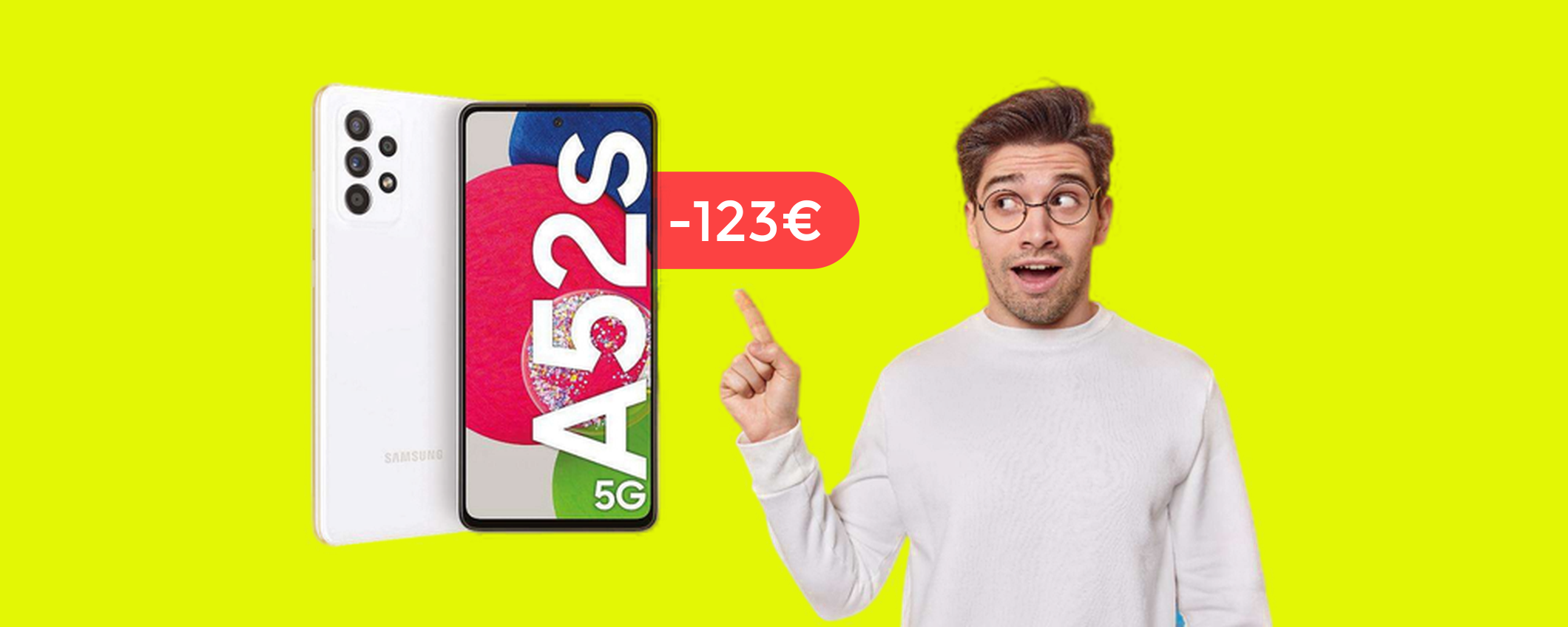 Samsung Galaxy A52s 5G torna in OFFERTA: vera occasione (-123€)