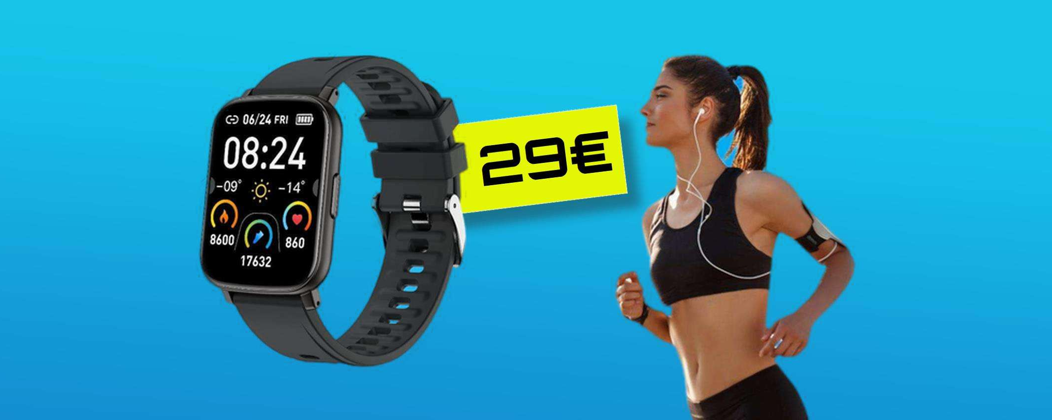 Smartwatch completissimo a soli 29€: un SOGNO per gli sportivi