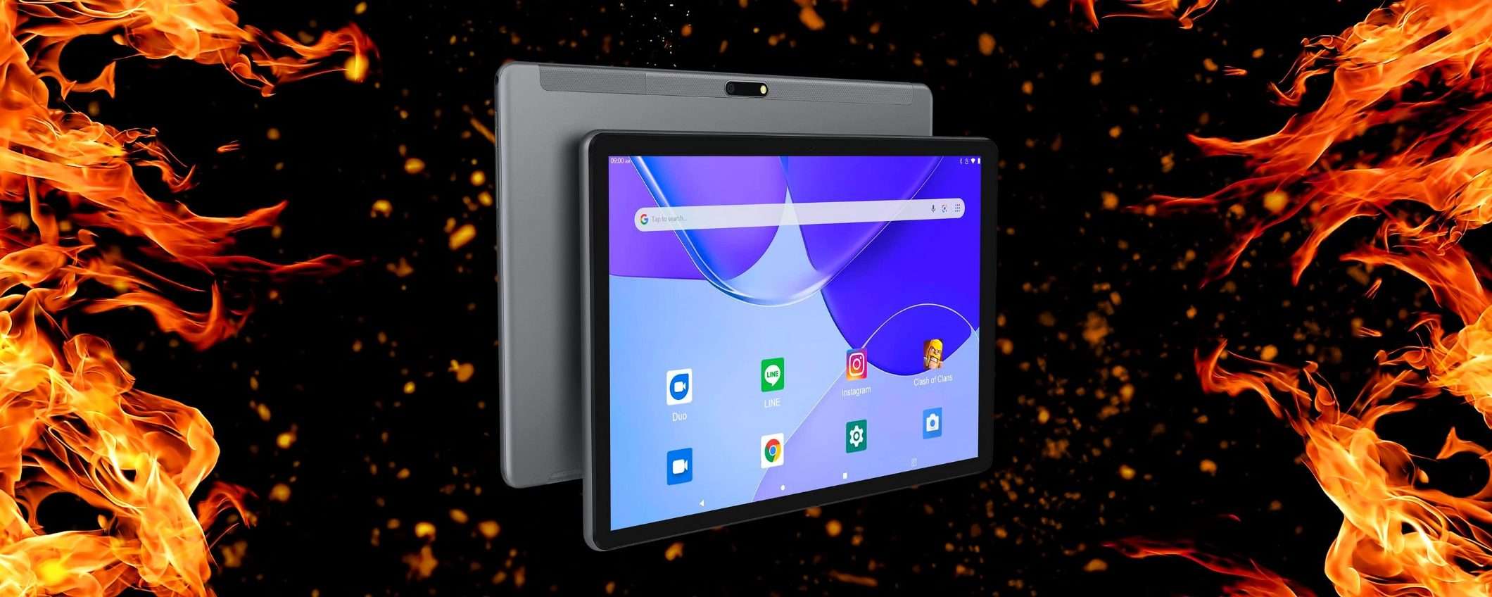 Tablet 10 pollici con Android 10 e display FULL HD: poco più di 100€