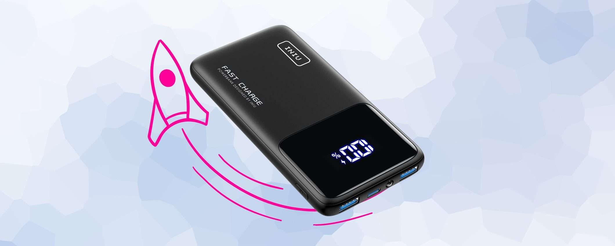 Power Bank 22.5W con 3 uscite: hai il telefono CARICO subito (20€)