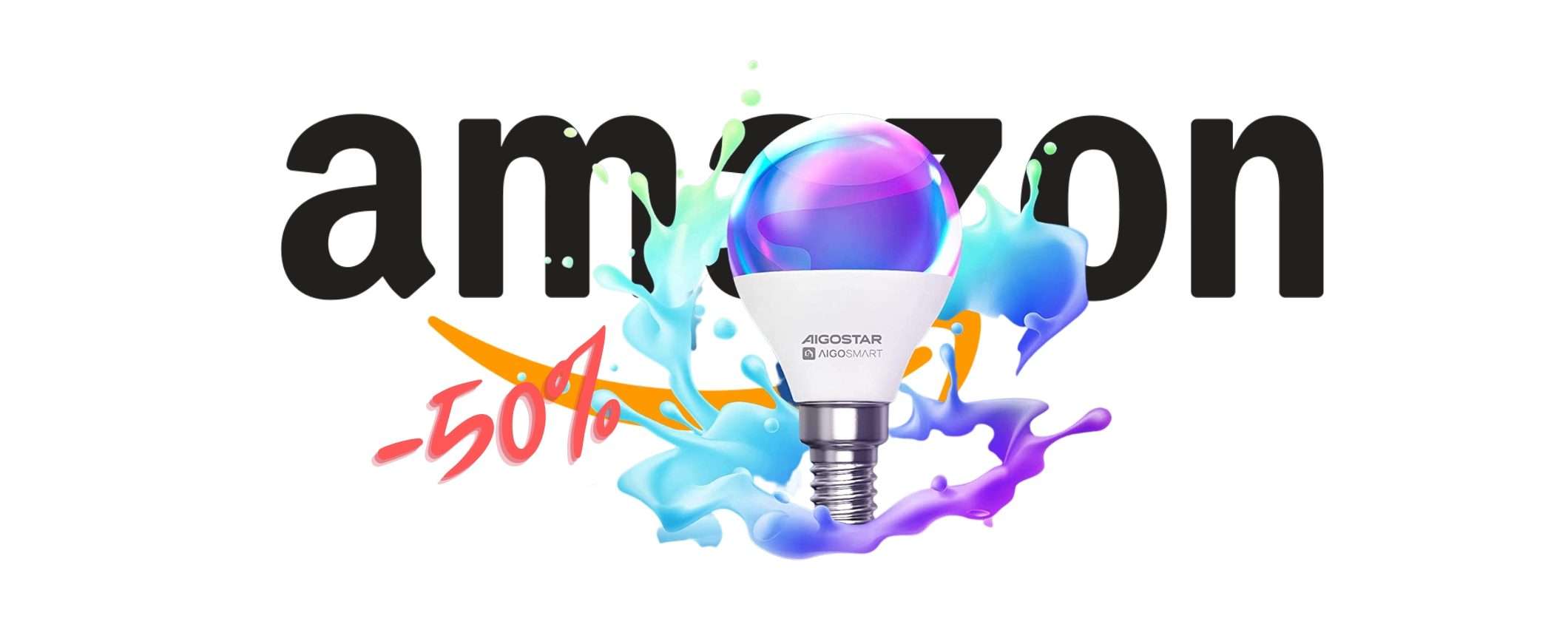 Torna l'OFFERTA SHOCK di Amazon: 6 lampadine WiFi multicolor al 50%