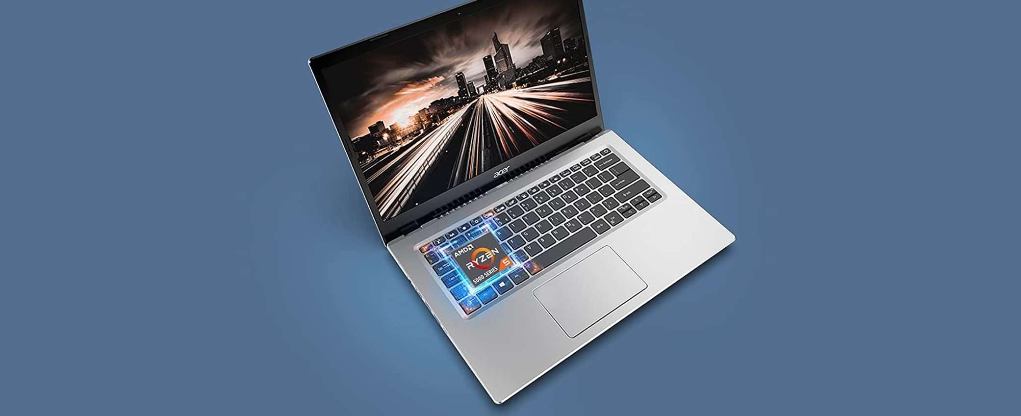 Questo notebook Acer con Ryzen 5 costa solo 459€ su Amazon