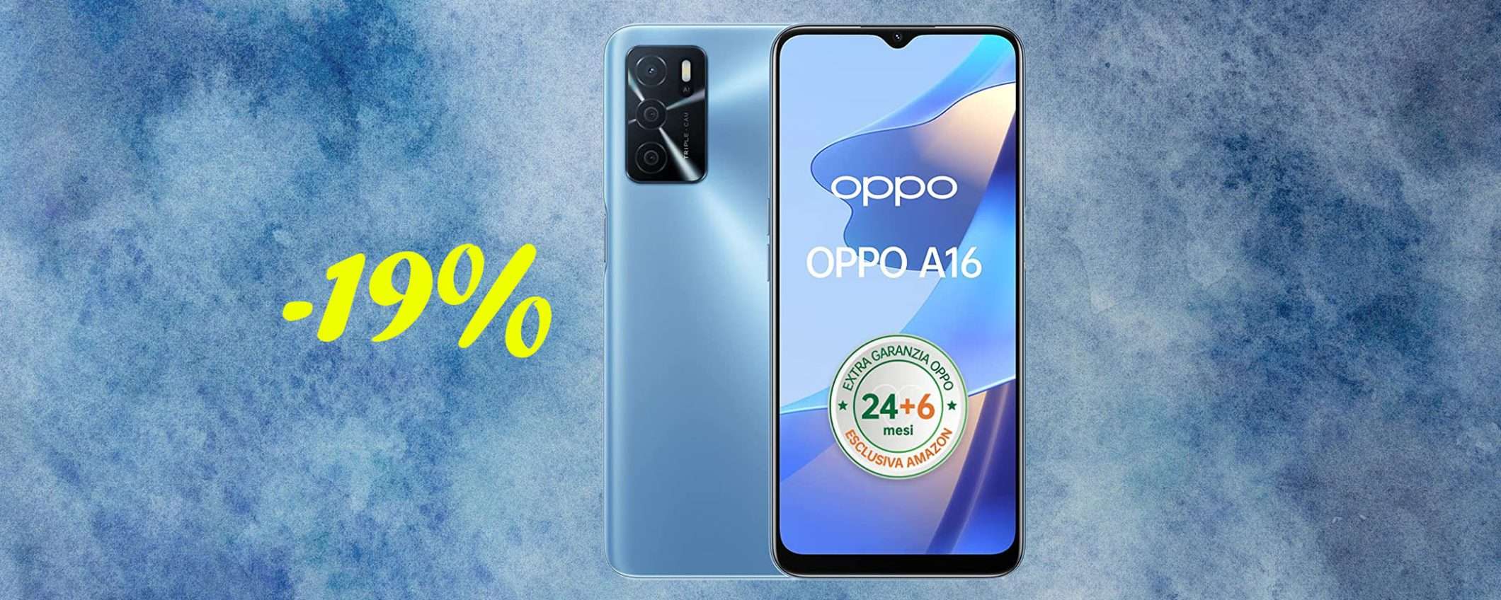 OPPO A16 da 32 GB: con sconto IMPERDIBILE su Amazon(-19%)