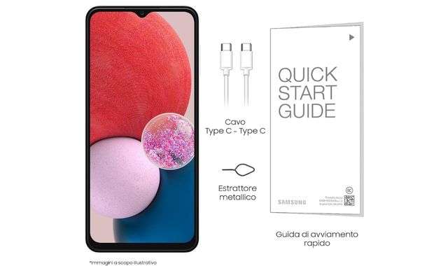 Samsung Galaxy A13 contenuti confezione