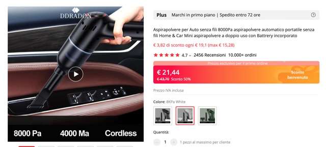 Aliexpress PREZZI FOLLI, promo speciale: si parte da 1 centesimo (fino a  -80%)