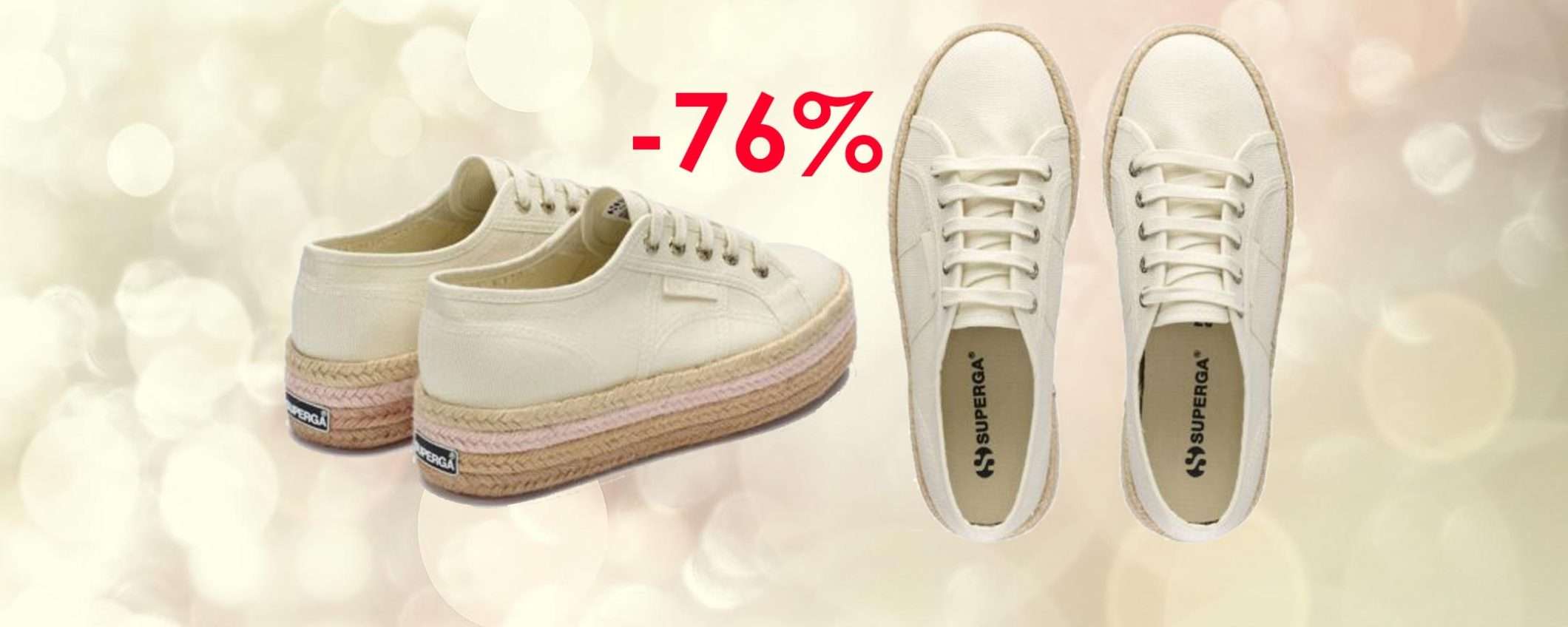 Superga da donna con zeppa alta: su eBay con sconto FOLLE(-76%)