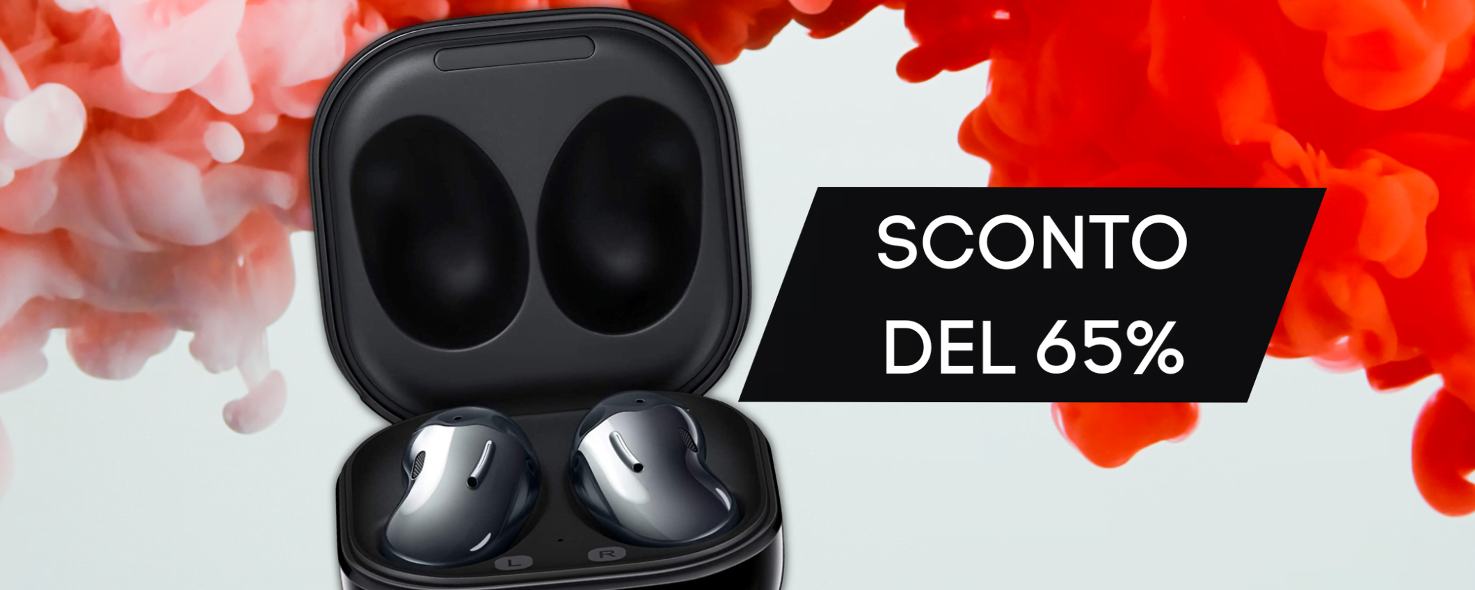 Samsung Galaxy Buds Live: sconto MAI VISTO del 65% su Amazon