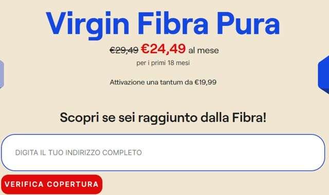 Virgin Fibra Pura verifica copertura