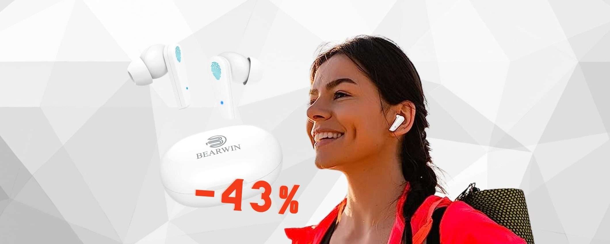 Auricolari Bluetooth a MENO di 13€, prezzo BOMBA Amazon