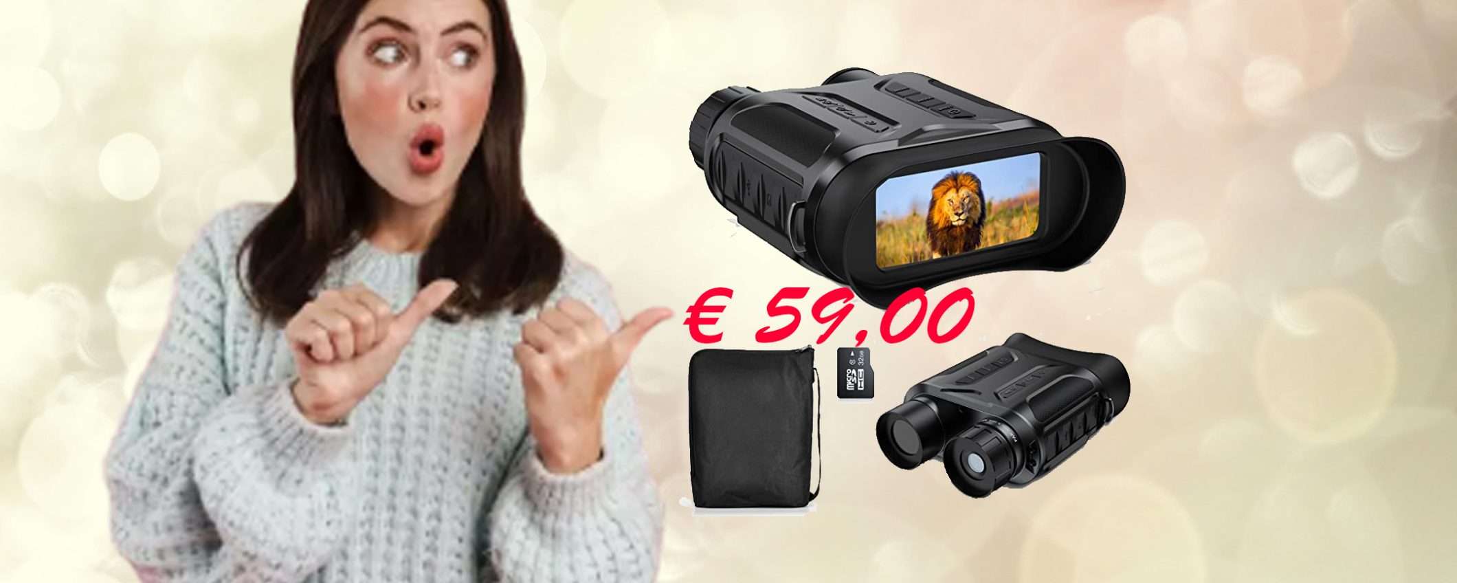 Binocolo per visione notturna: quasi regalato con coupon di 100€ (Amazon)