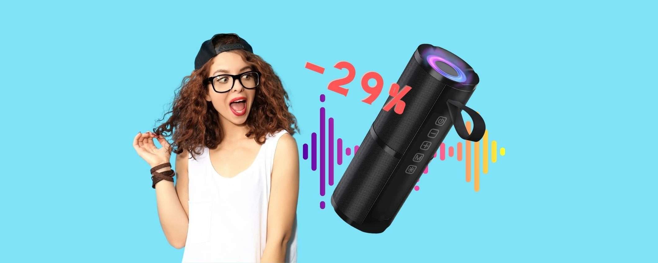 Cassa Bluetooth portatile a MENO di 20€, porta la musica dove vuoi