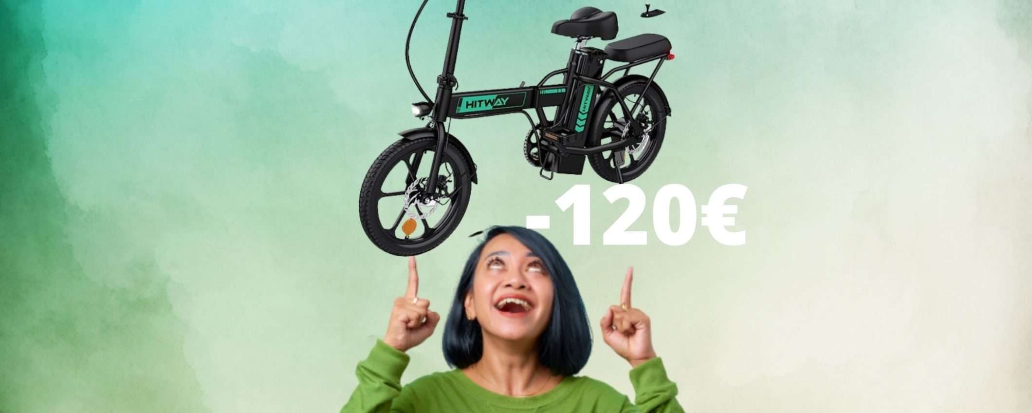 Bici elettrica pieghevole: promozione unica da prendere al volo su Amazon