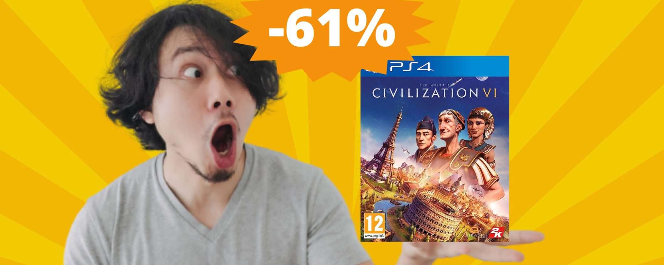 Civilization VI PS4: sconto IMPERDIBILE del 61%