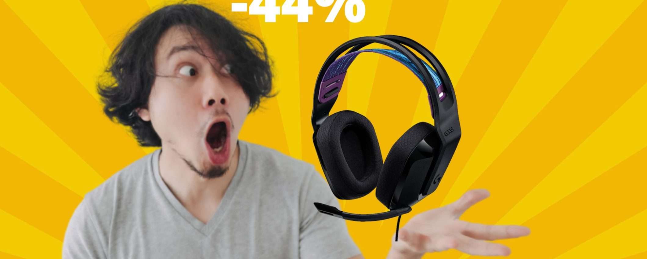 Cuffie da gaming Logitech G335: sconto FOLLE del 44% su Amazon