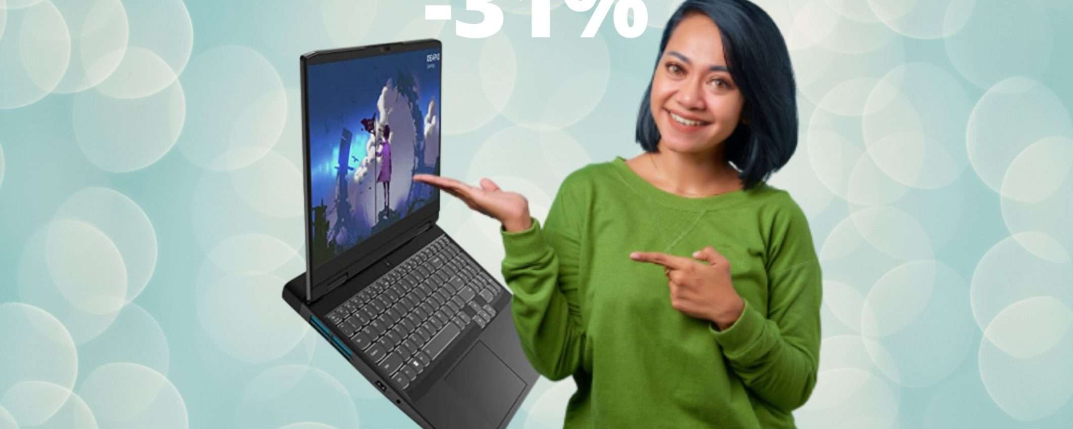 Lenovo IdeaPad Gaming 3: in esclusiva su Amazon scontato del 31%