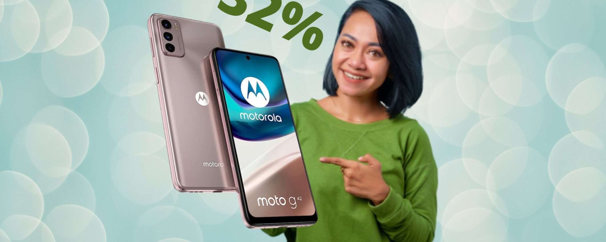 Motorola moto g42: elegante, potente e in super sconto su Amazon