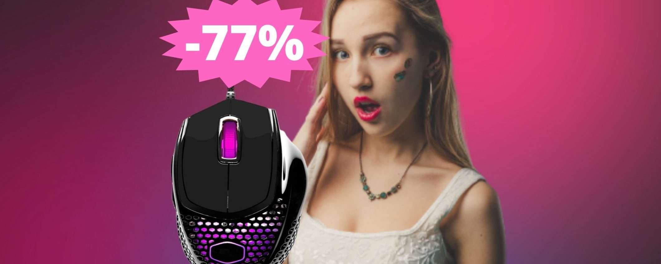 Mouse da gaming Cooler Master: sconto ASSURDO del 77%