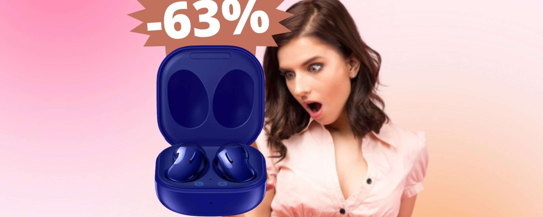 Samsung Galaxy Buds Live: CROLLO del prezzo su Amazon (-63%)