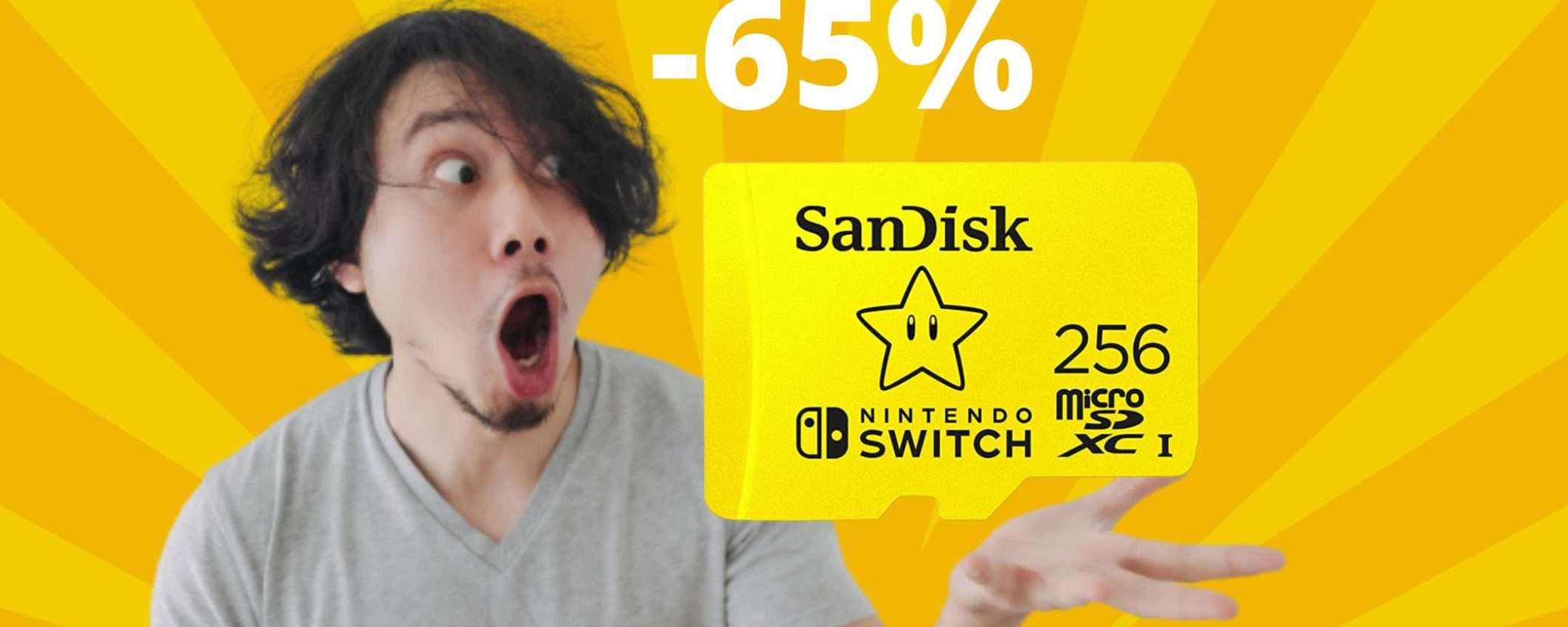 La scheda SanDisk da 256 GB per Nintendo Switch è scontata del 65%