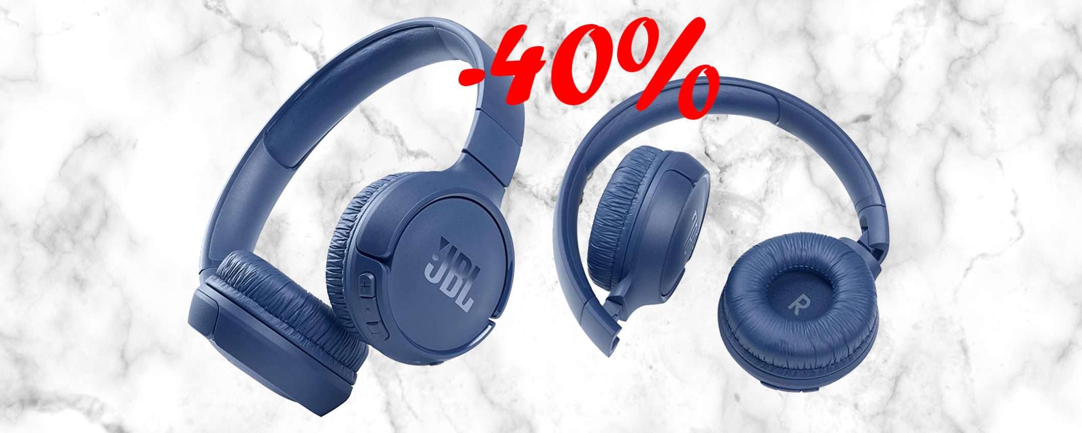 Cuffie On-Ear JBL Bluetooth 5.0: oggi sconto FOLLE del 40% (Amazon)