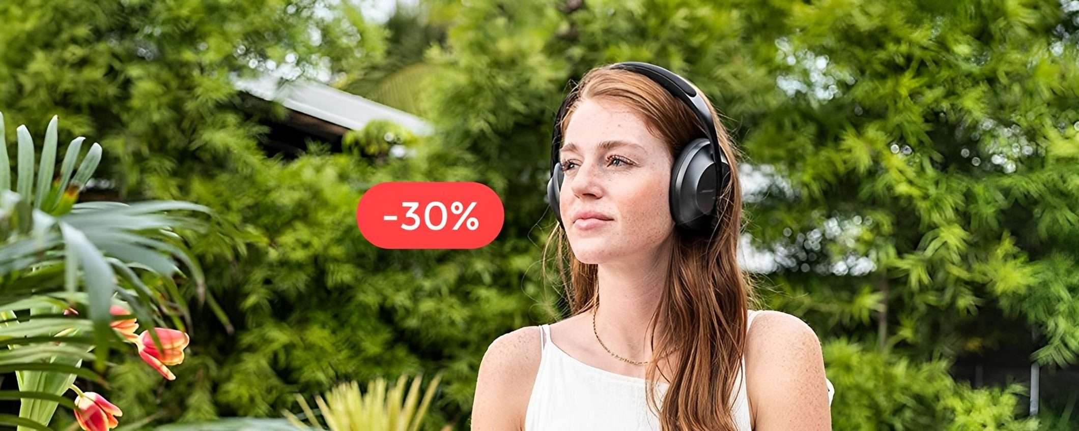 Cuffie Bose dal suono MOZZAFIATO: crollo di prezzo su Amazon (-120€)