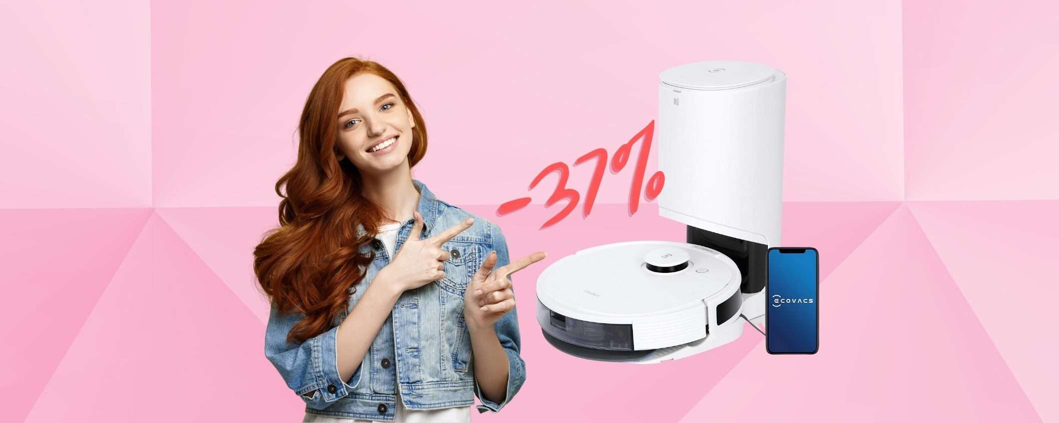 Ecovacs Deebot N8 Plus: robot aspirapolvere 2 in 1 a 220€ in MENO