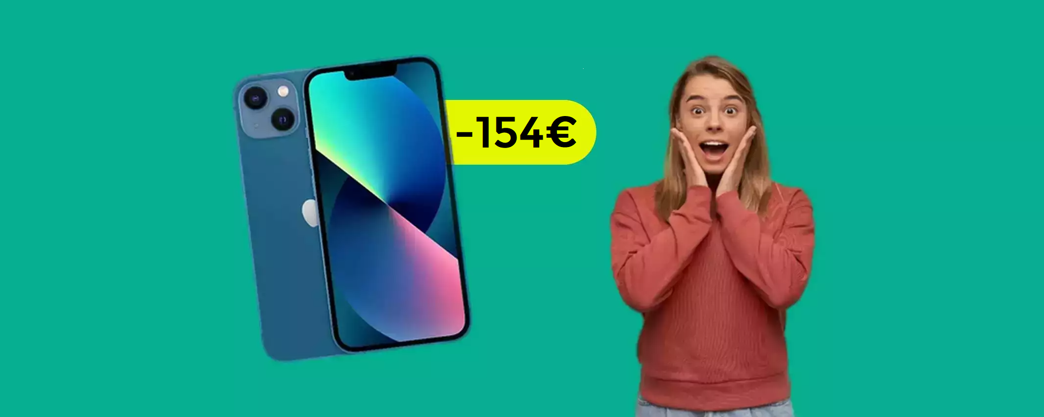 iPhone 13: lo SCONTO che aspettavi è finalmente su Amazon (-154€)