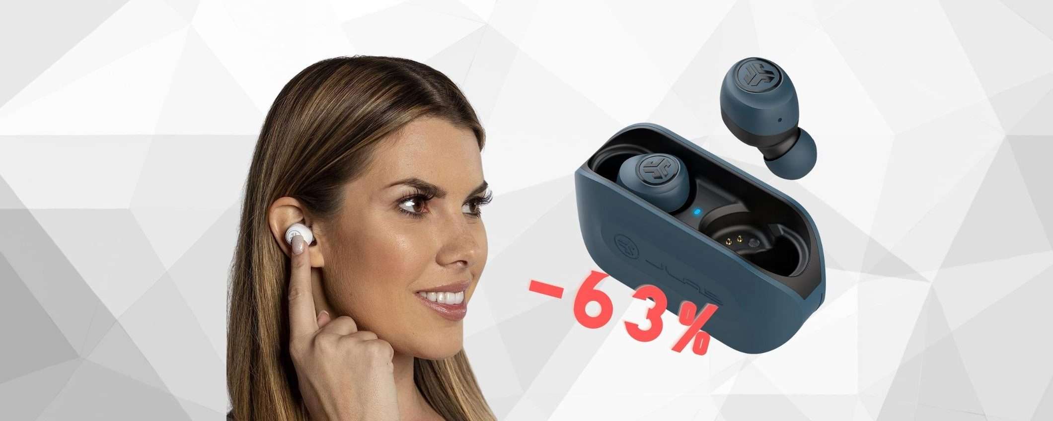 JLab Go Air: auricolari wireless a PREZZO SGRETOLATO (-63%)