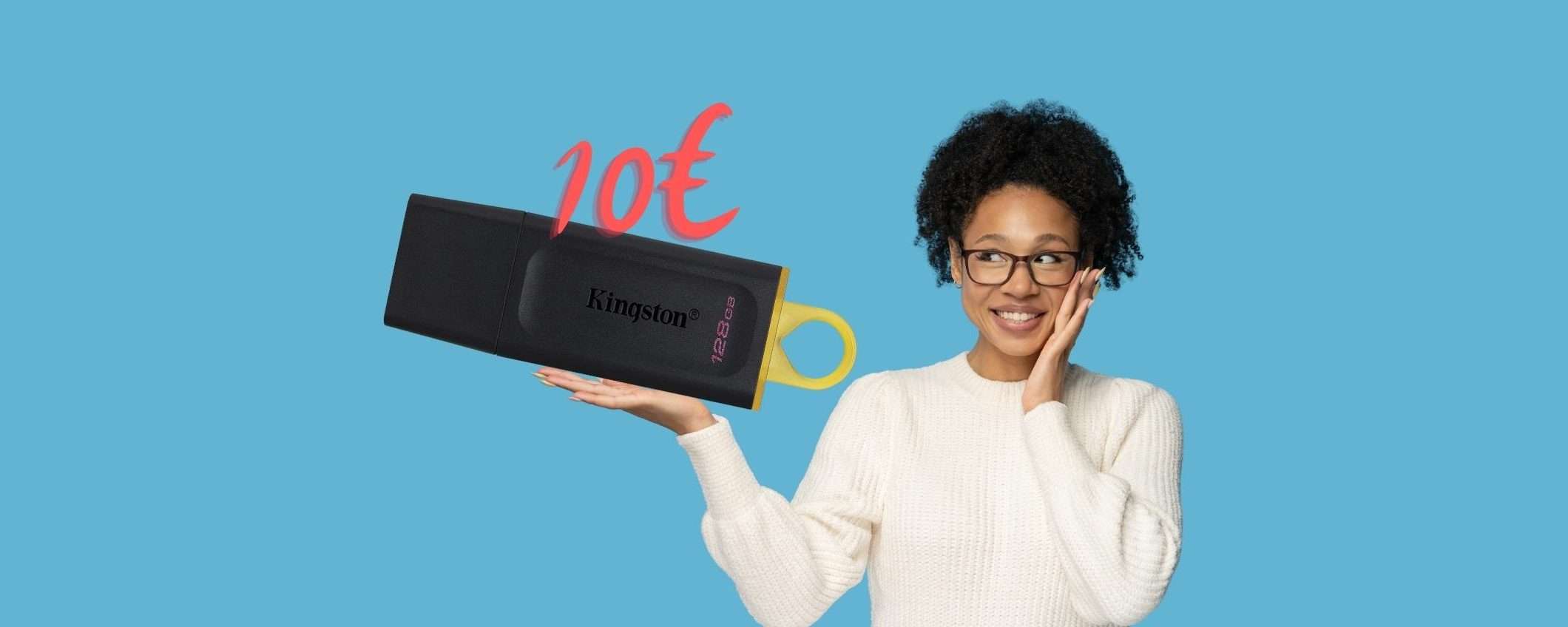 Kingston: oggi ti bastano 10€ per questa chiavetta USB da 128GB